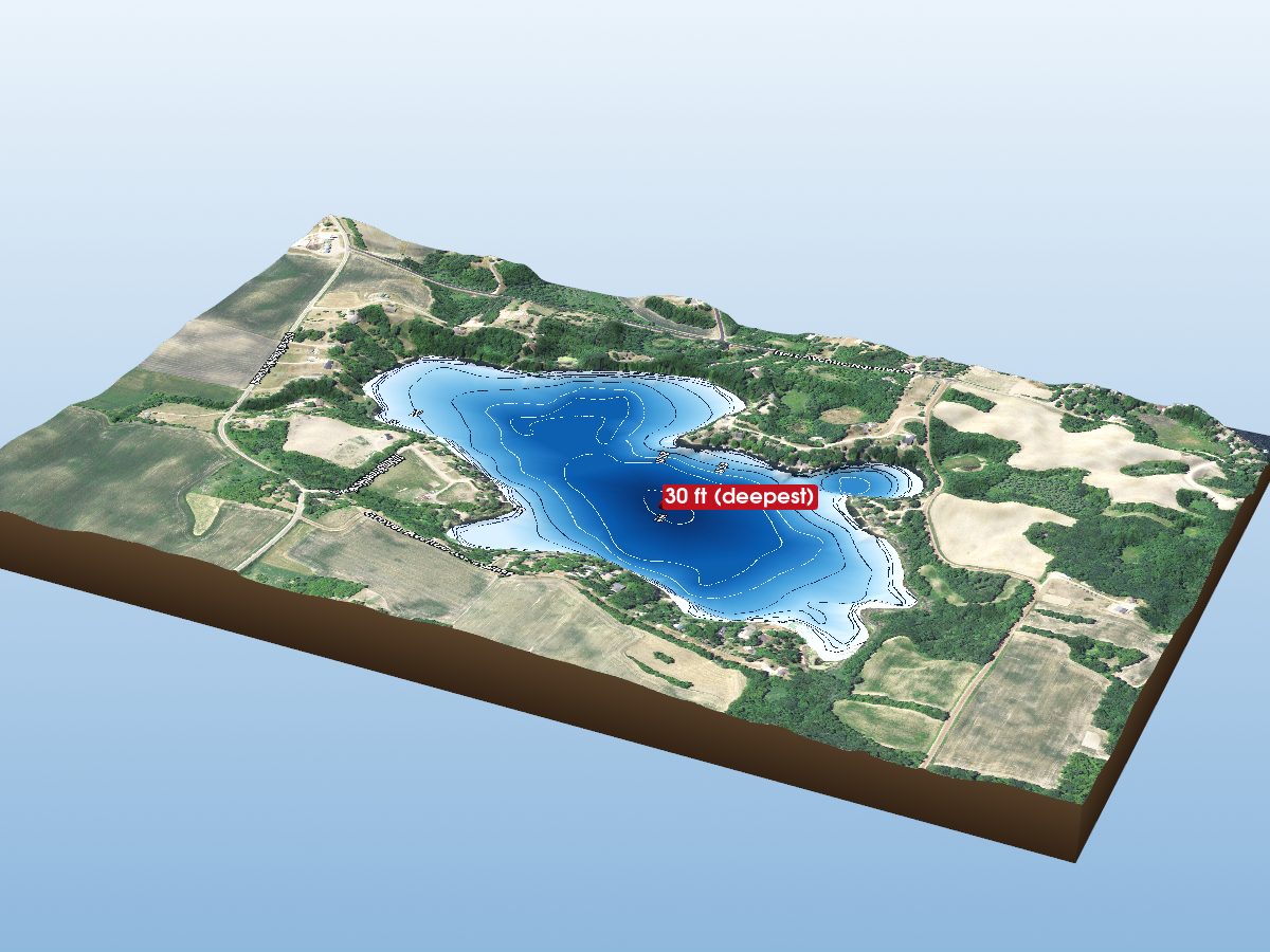 Depth map of Indian Lake