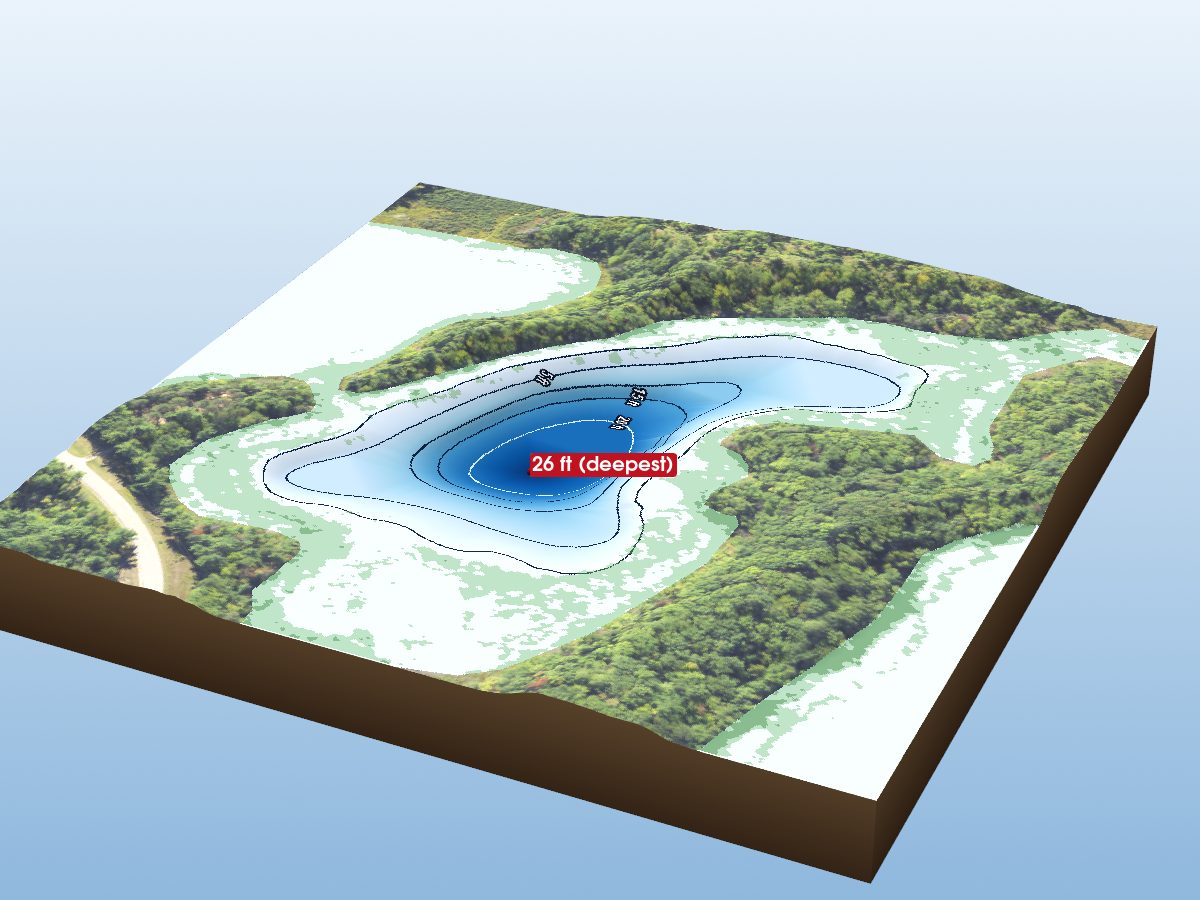 Depth map of Indian Lakes