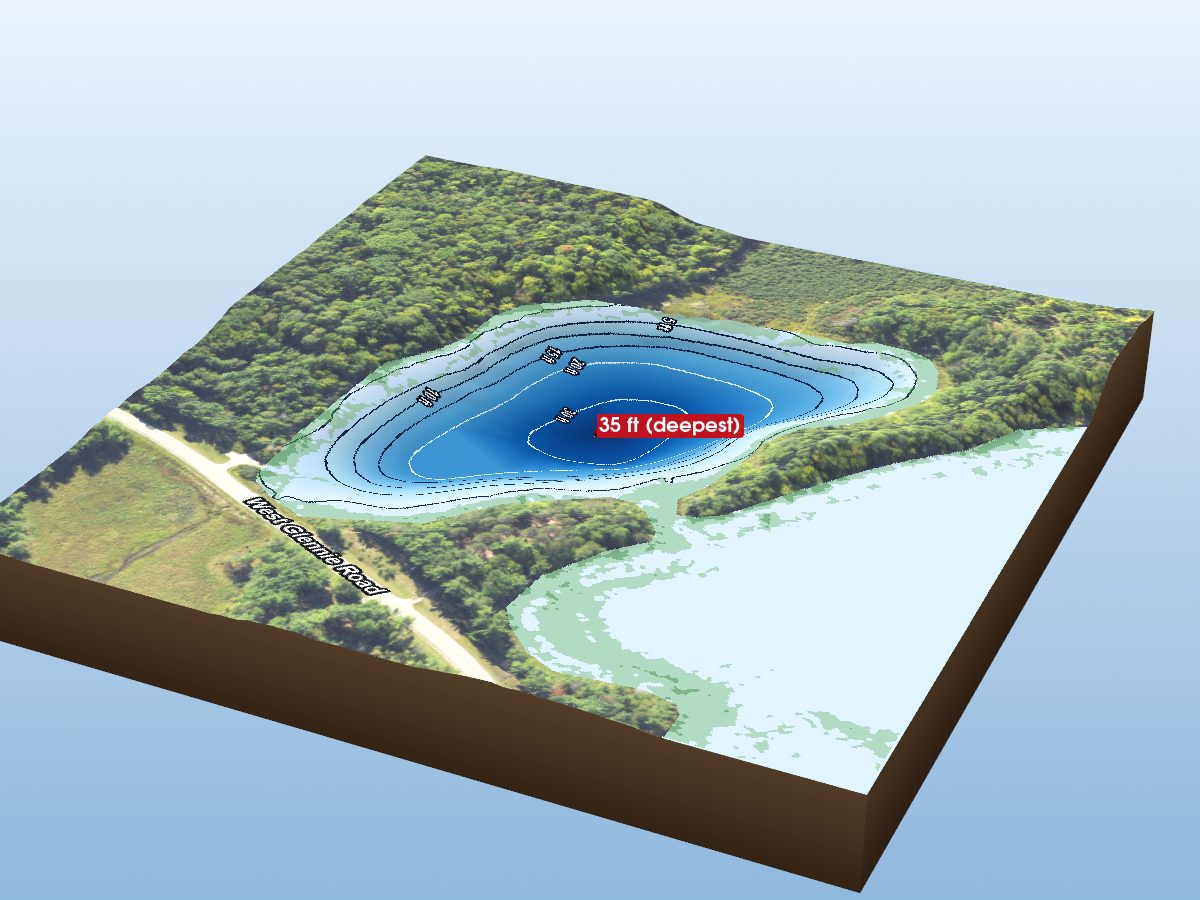 Depth map of Indian Lakes