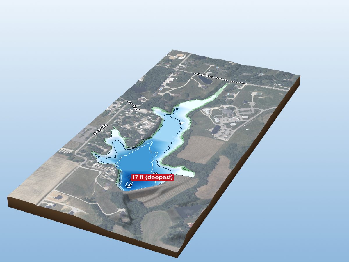 Depth map of Indian Rock Lake
