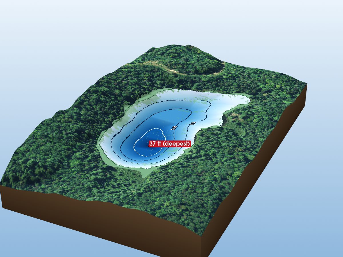 Depth map of Indigo Lake
