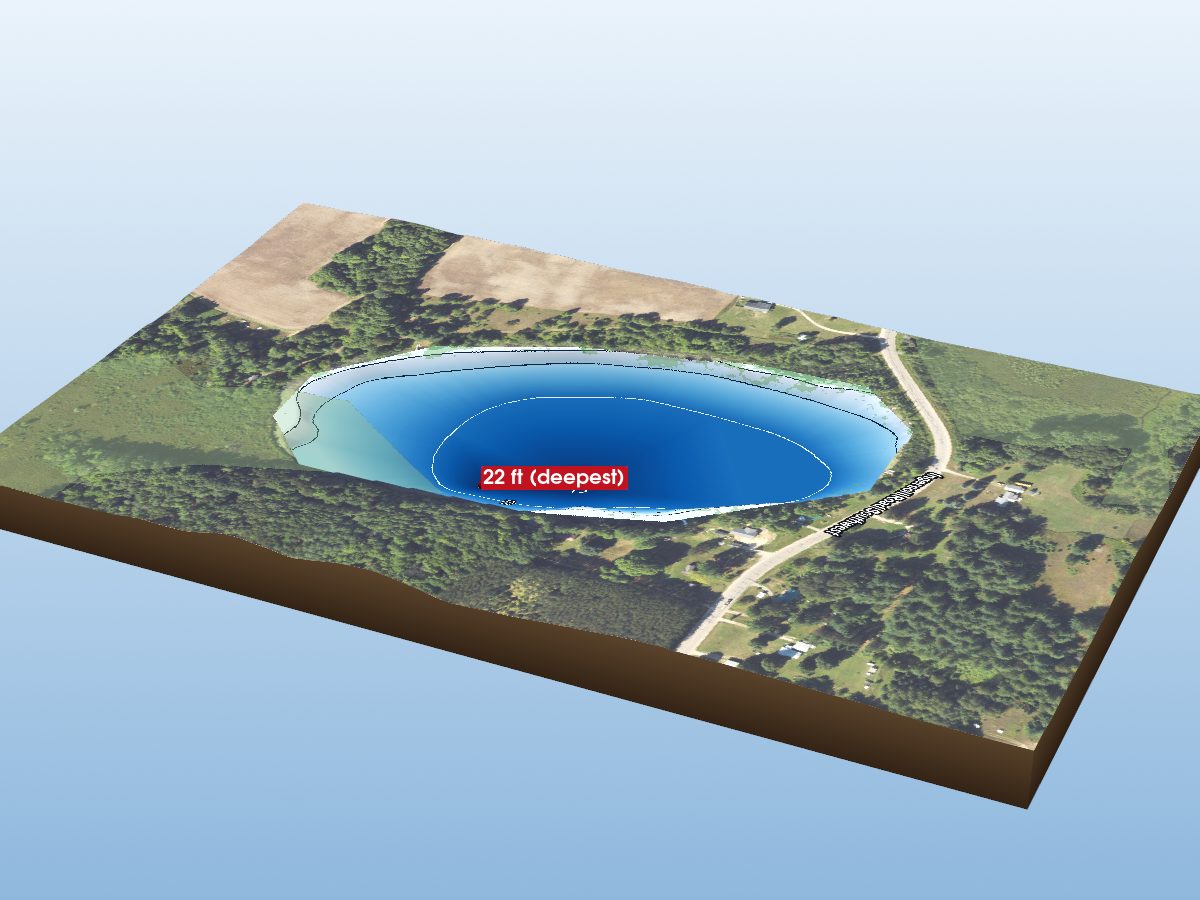 Depth map of Ingersoll Lake