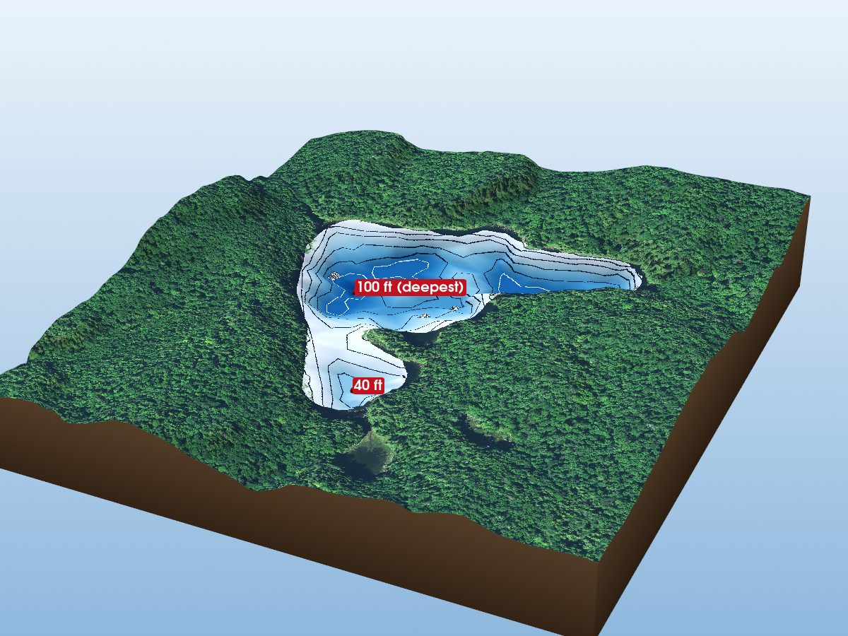 Depth map of Ingrams Lake
