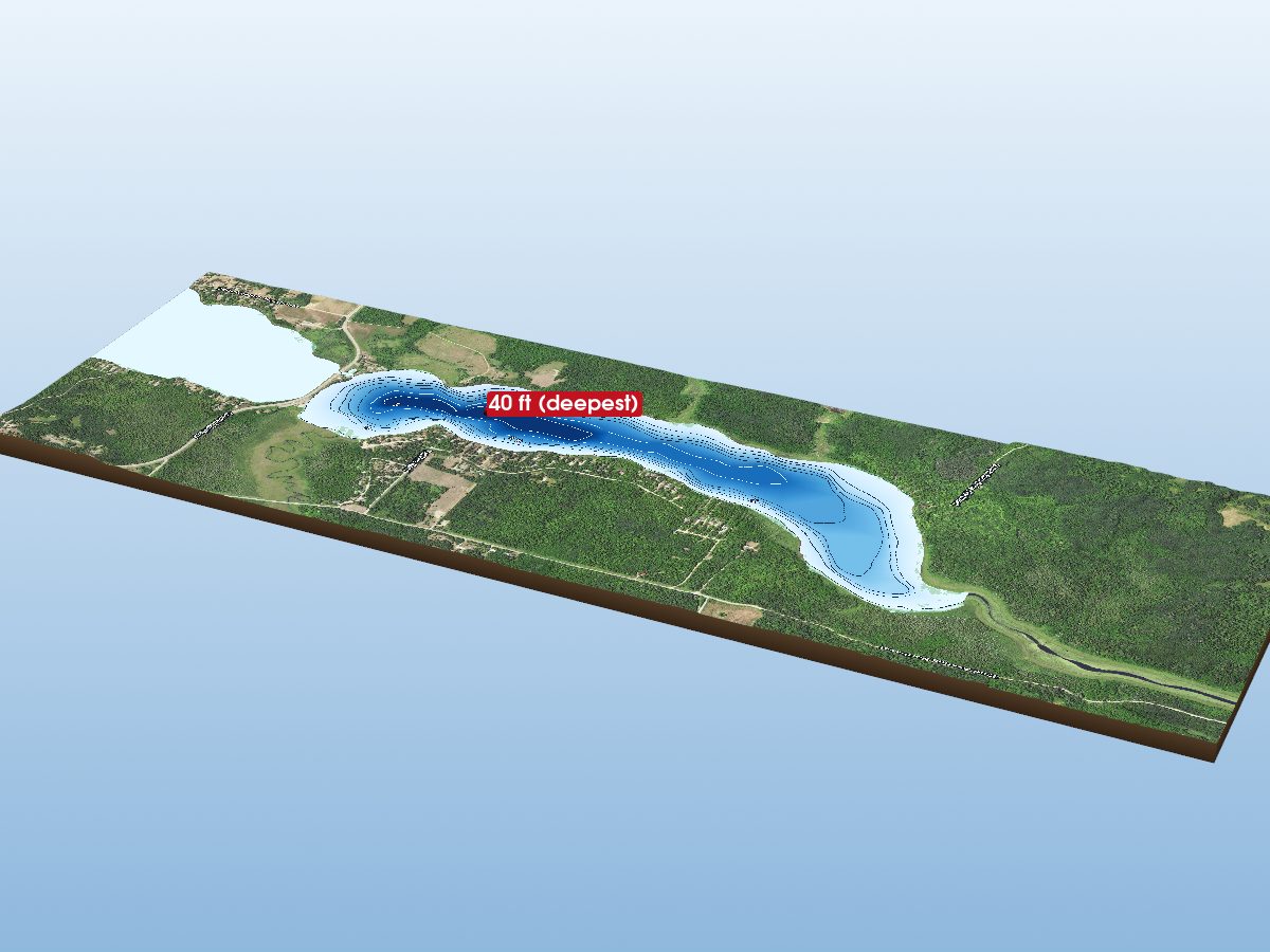 Depth map of Inguadona Lake (N. Bay)