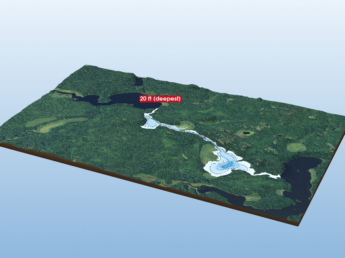 Depth map of Inlet Lake