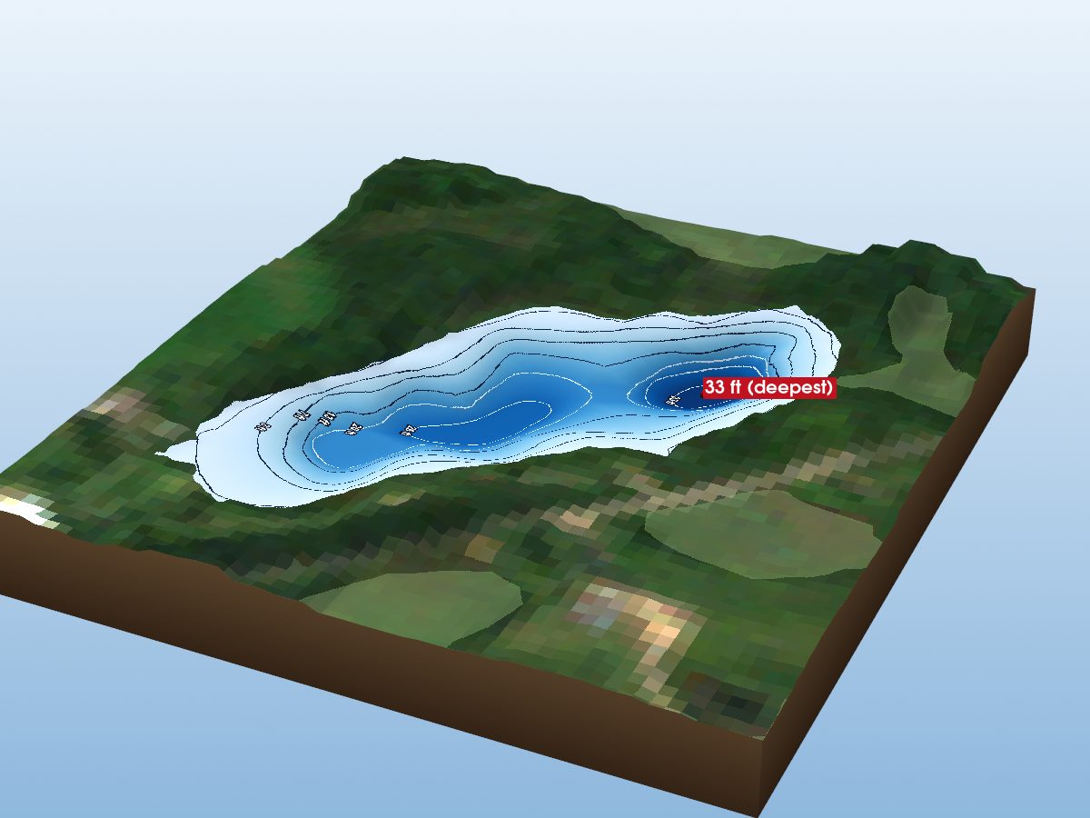 Depth map of Innis Lake