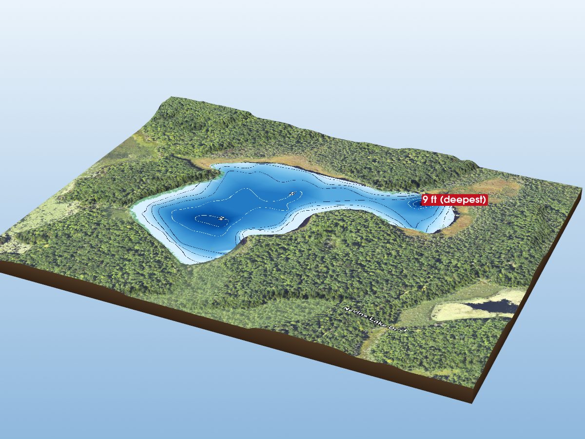 Depth map of Ionia Lake