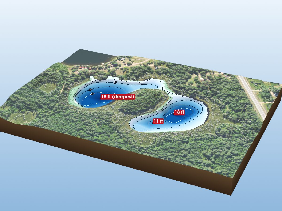 Depth map of Irene Lake