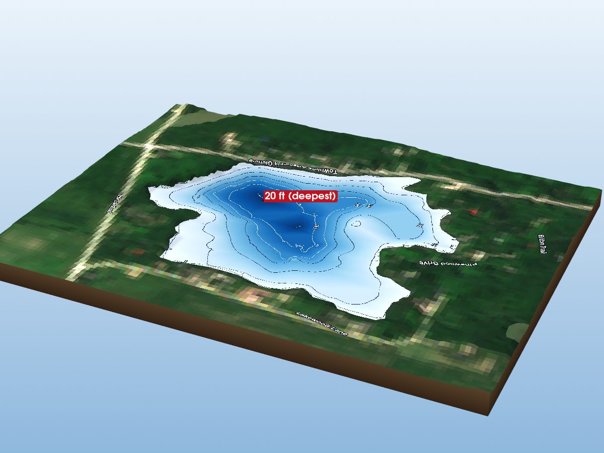 Depth map of Irish Lake
