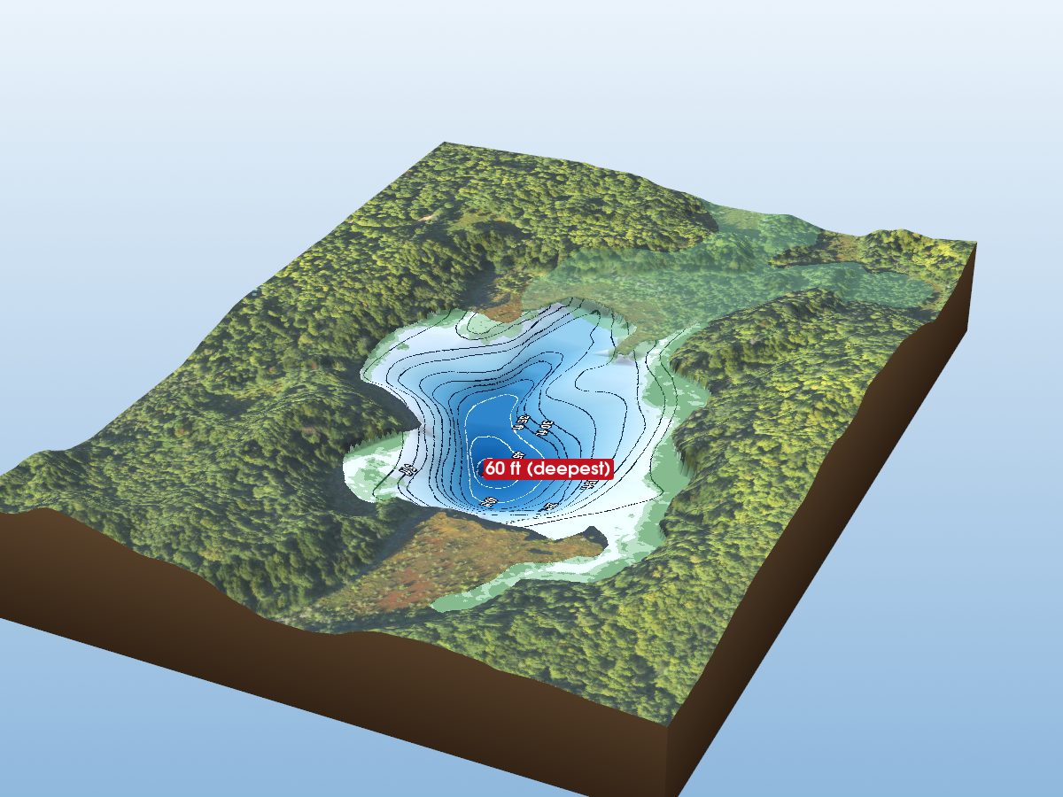 Depth map of Irish Lake
