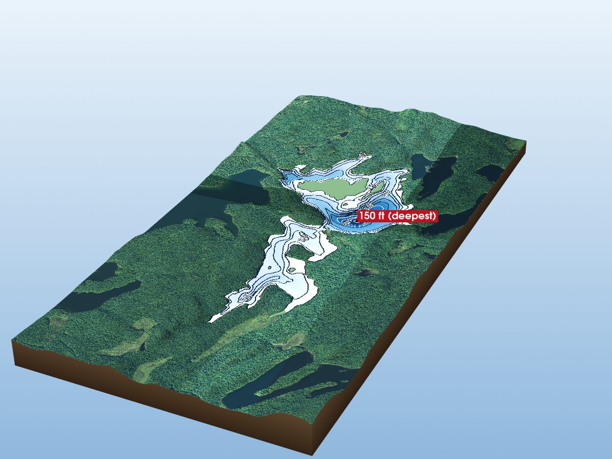 Depth map of Iron Lake