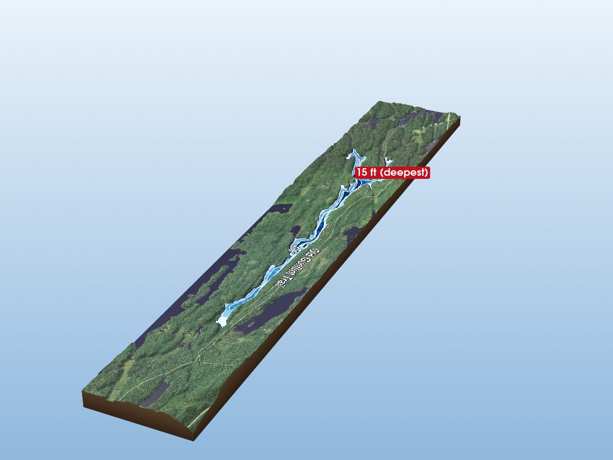 Depth map of Iron Lake