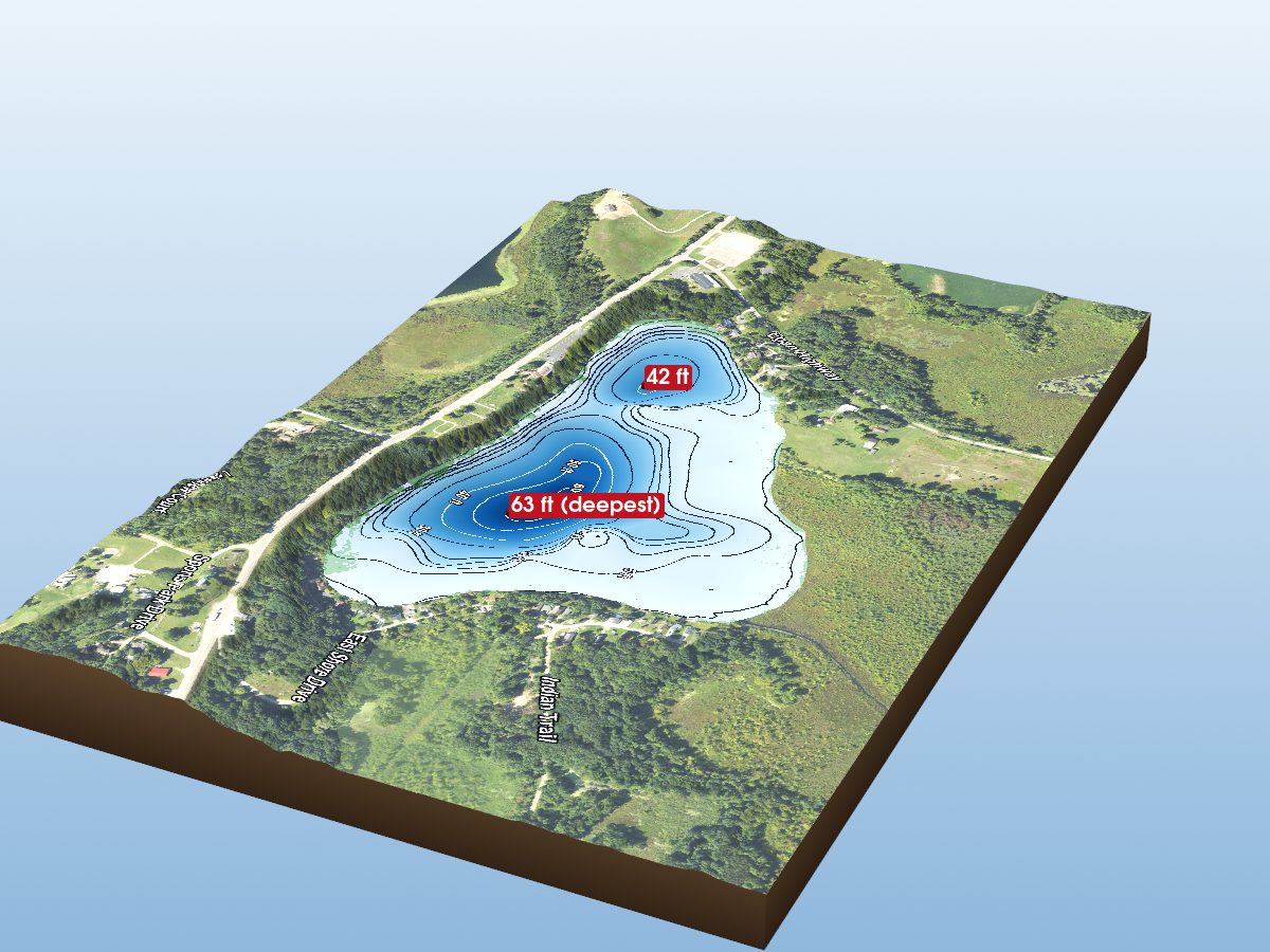 Depth map of Iron Lake