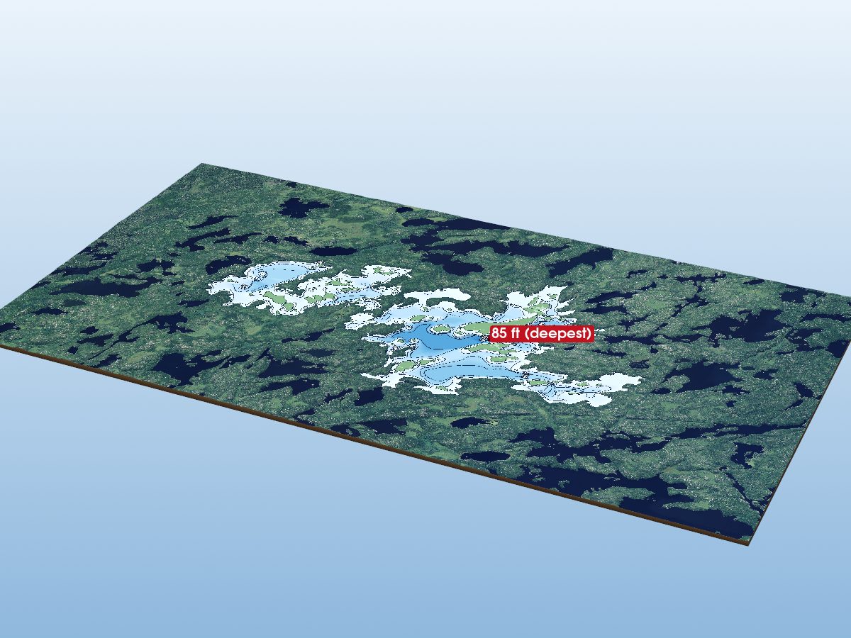 Depth map of Irregular Lake