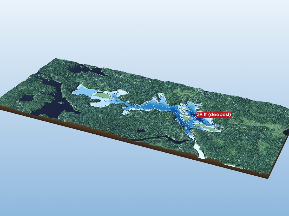 Depth map of Irwin Lake