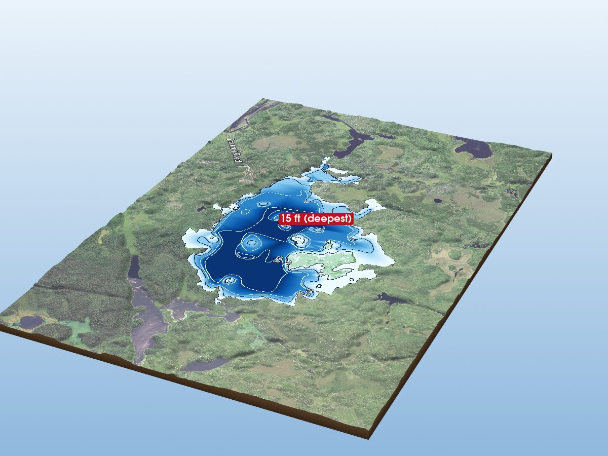 Depth map of Isabella Lake