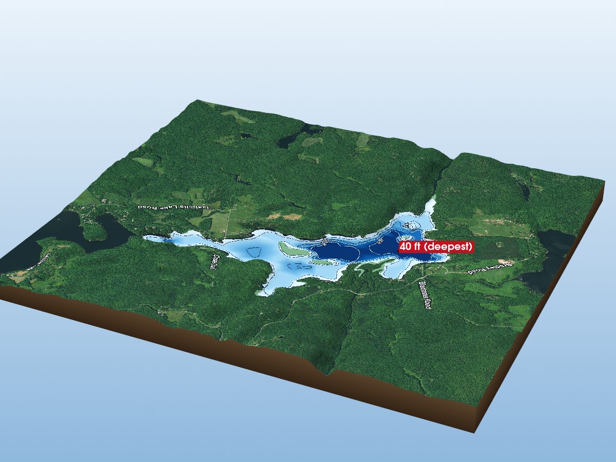 Depth map of Isabella Lake