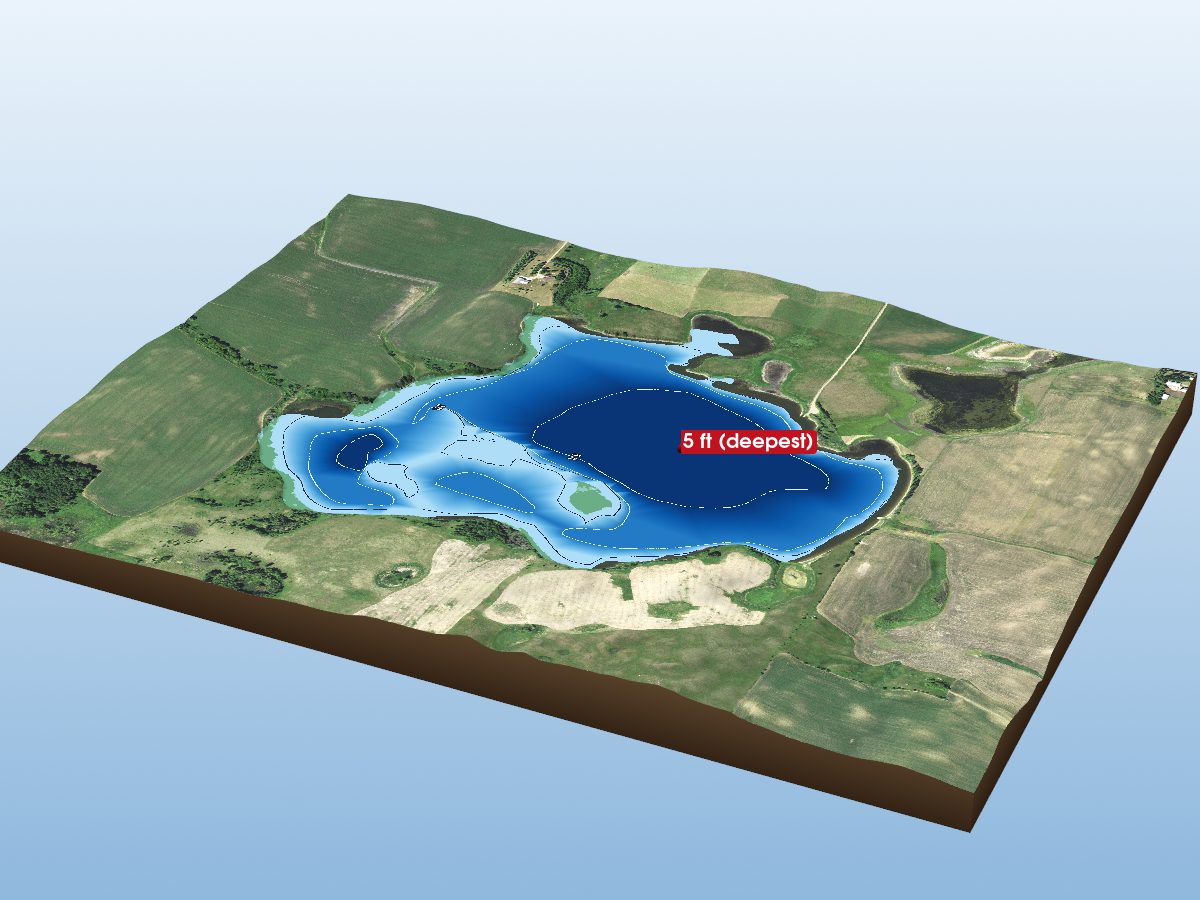 Depth map of Island Lake