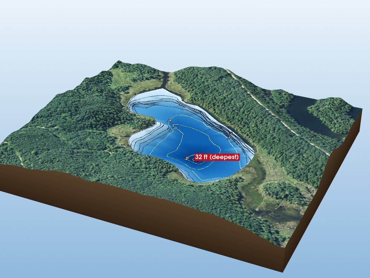 Depth map of Ivanhoe Lake 5