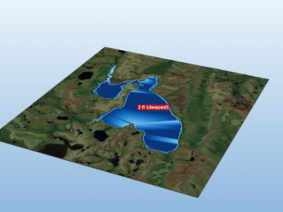 Depth map of Jaab Lake