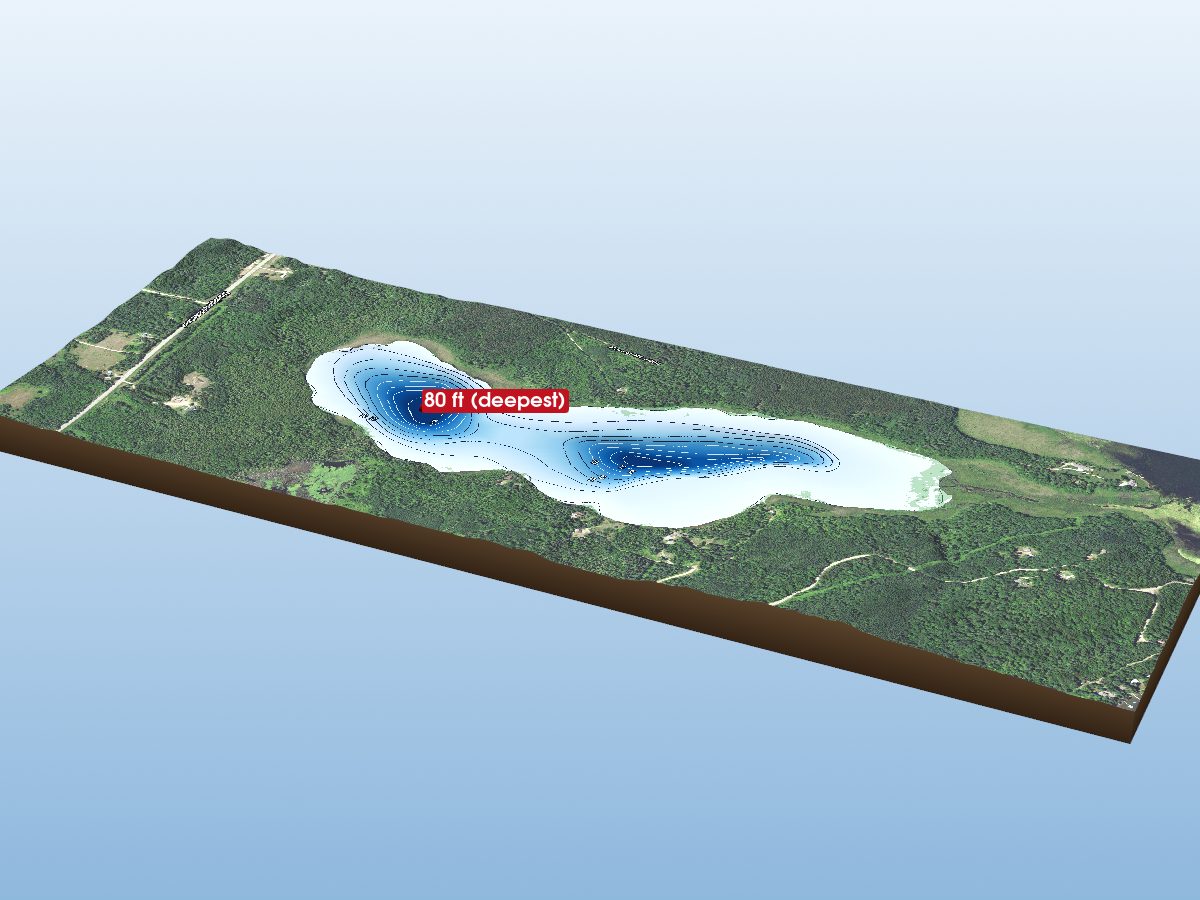 Depth map of Jack Lake
