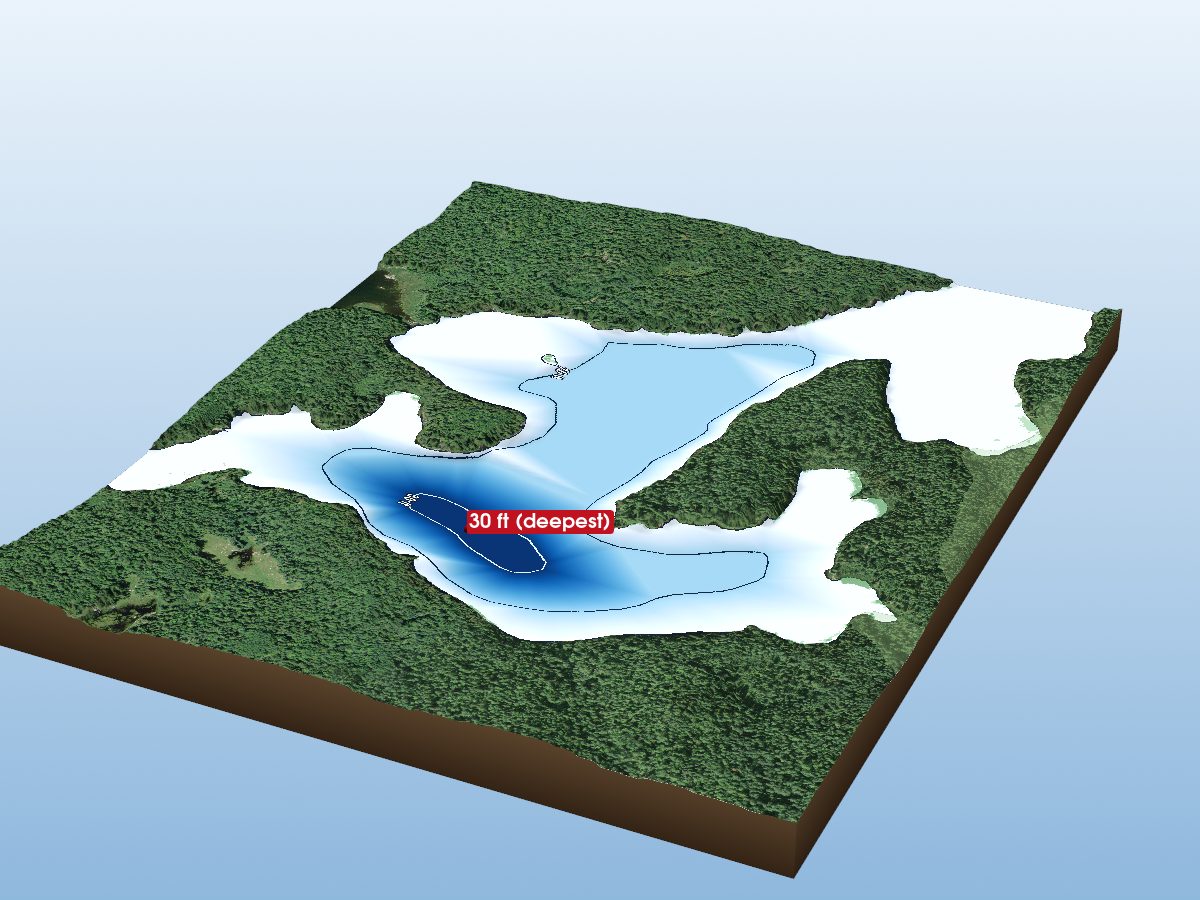Depth map of Jack Lake