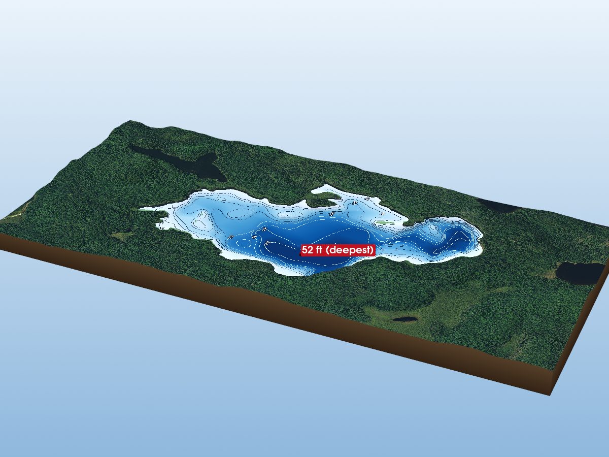 Depth map of Jackfish Lake