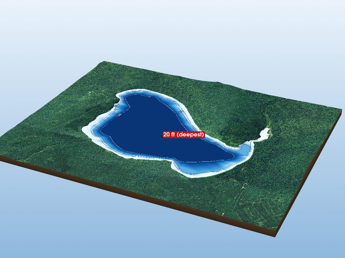 Depth map of Jackinnes Lake