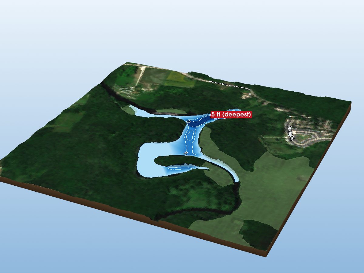 Depth map of Jacks Lake