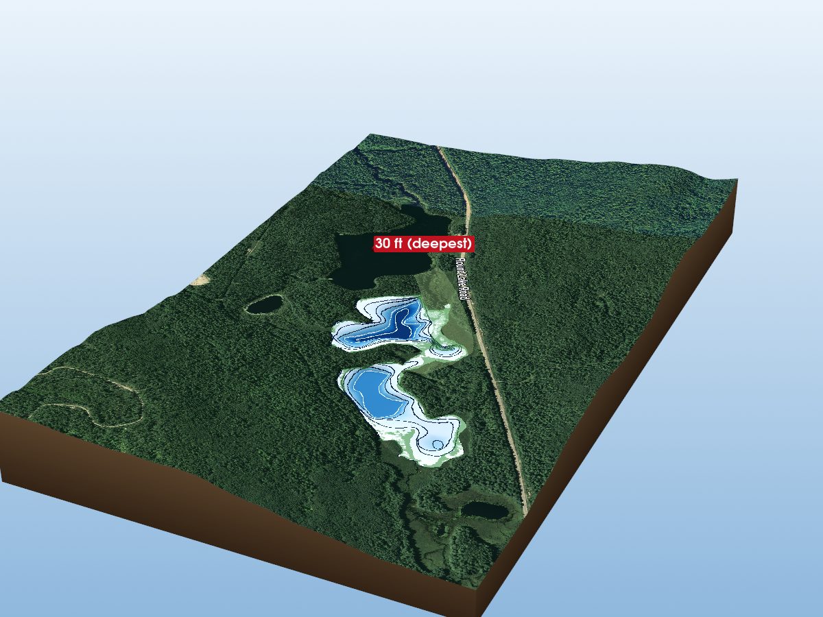 Depth map of Jacks Lakes