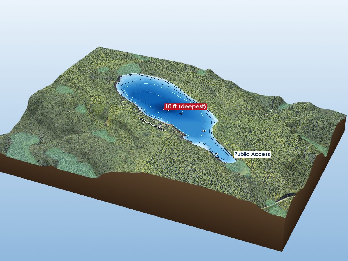 Depth map of James Lake