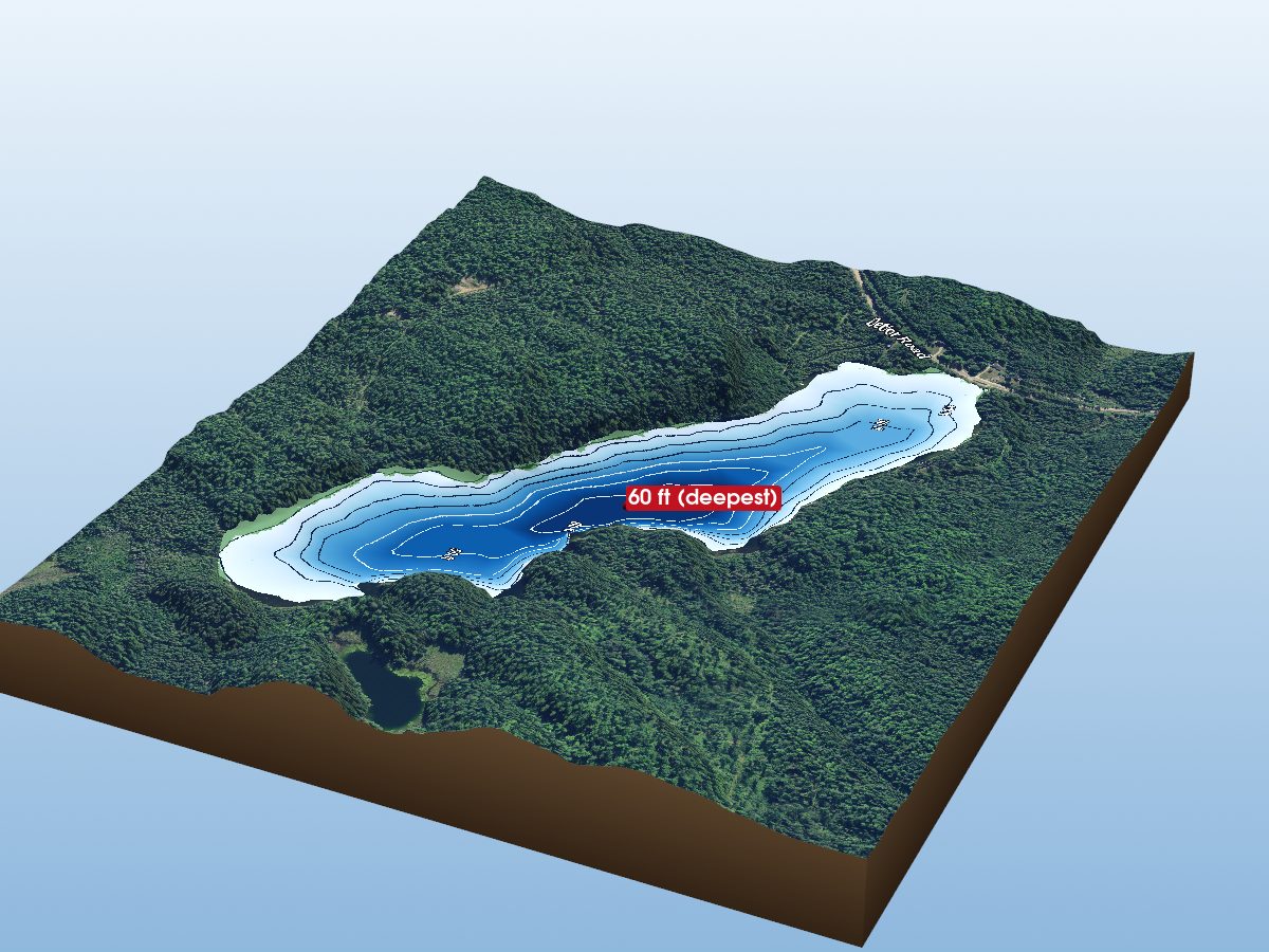 Depth map of Jamieson Lake