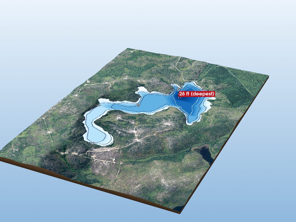 Depth map of Japan Lake