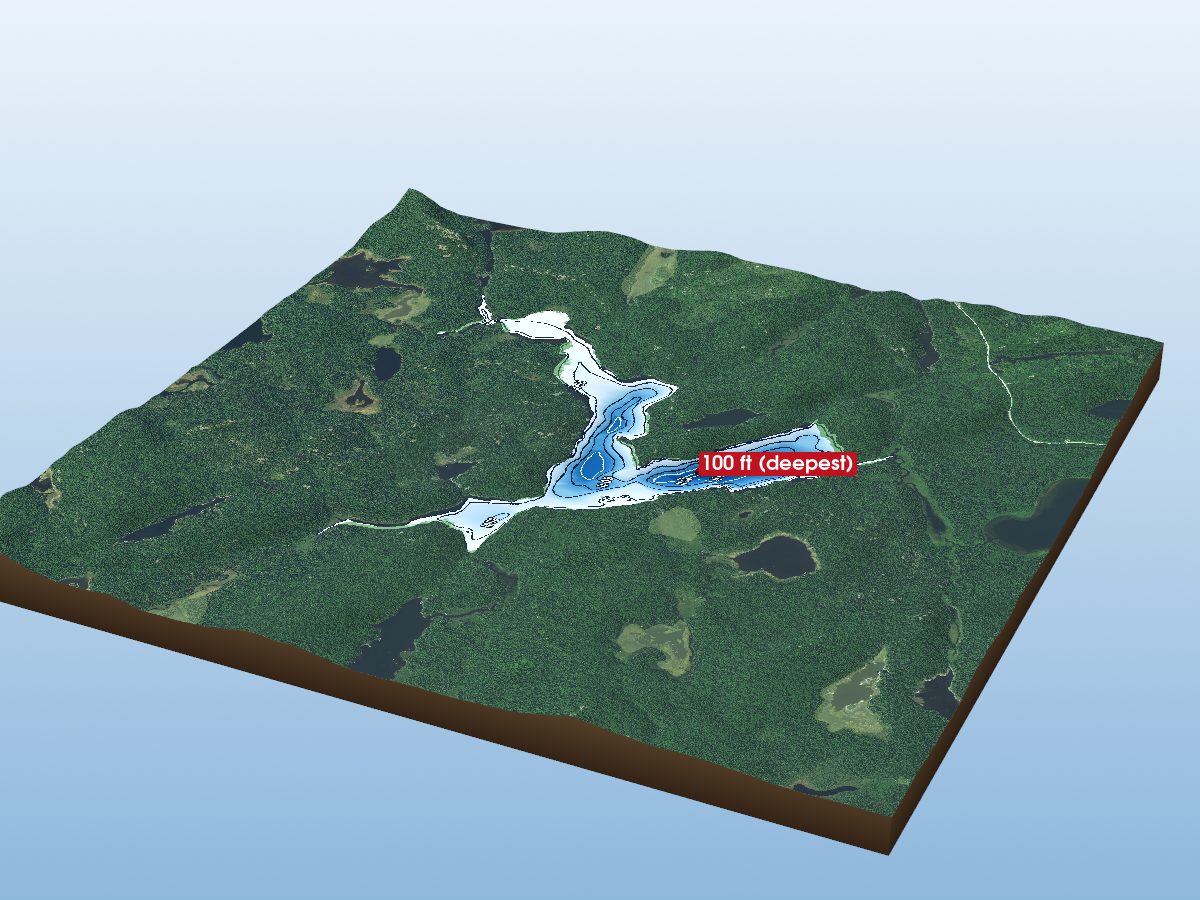 Depth map of Jarvey Lake