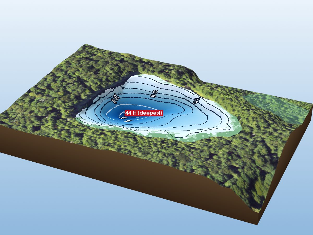 Depth map of Jay Lake