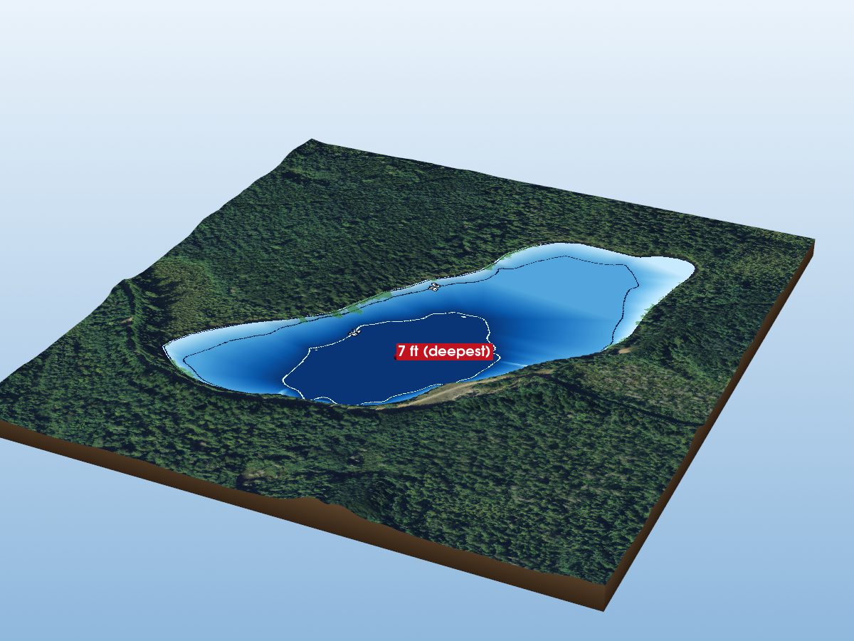 Depth map of Jay Lake