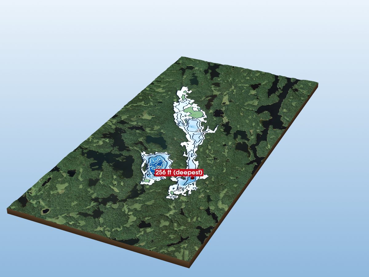 Depth map of Jean Lake