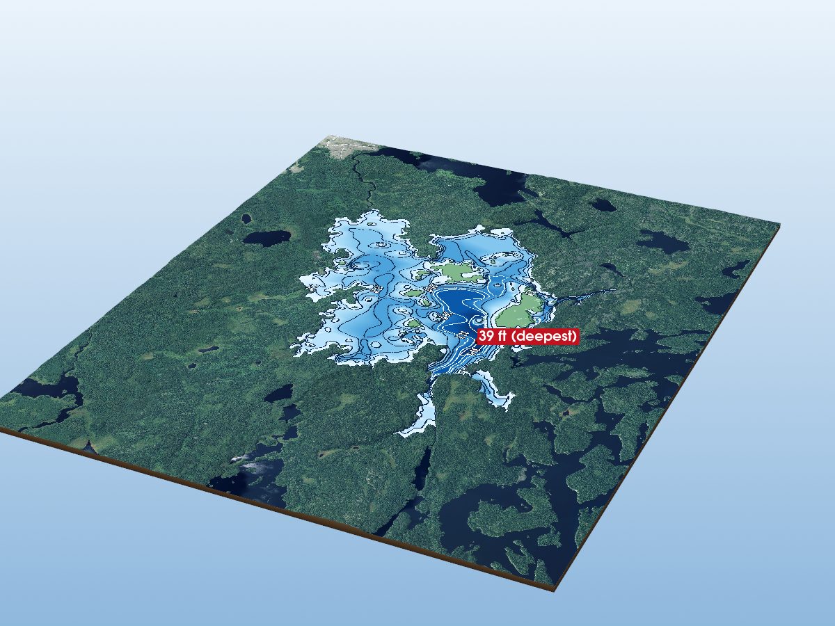 Depth map of Jeanette Lake
