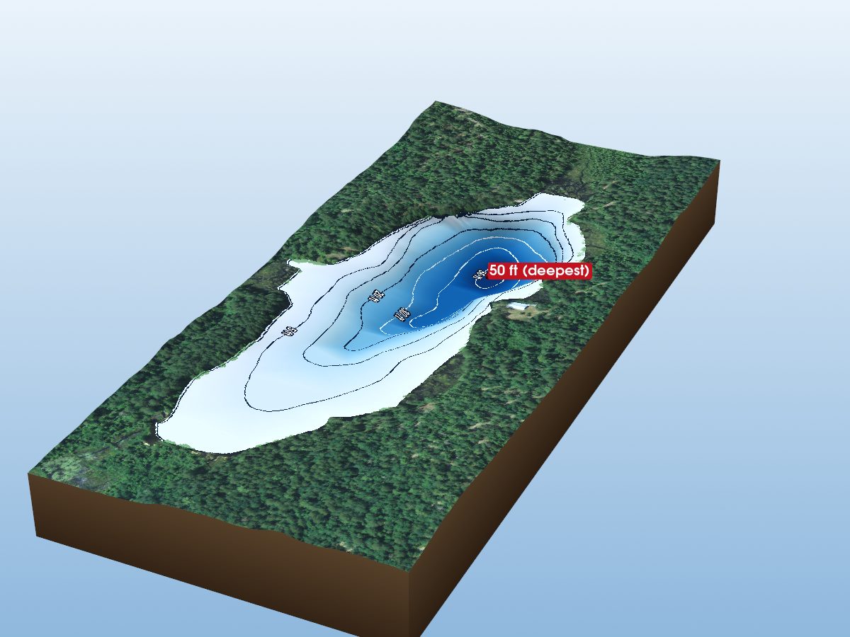 Depth map of Jennings Lake