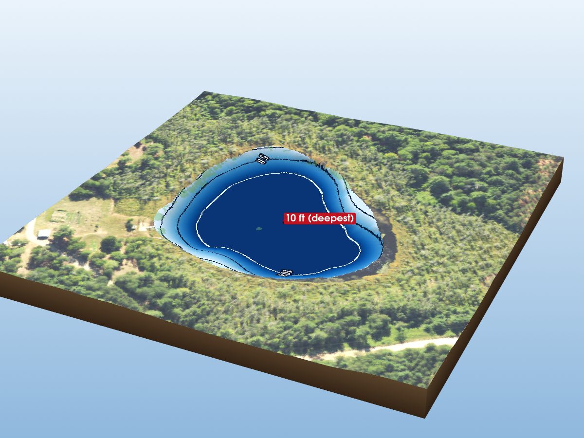 Depth map of Jenny Lake