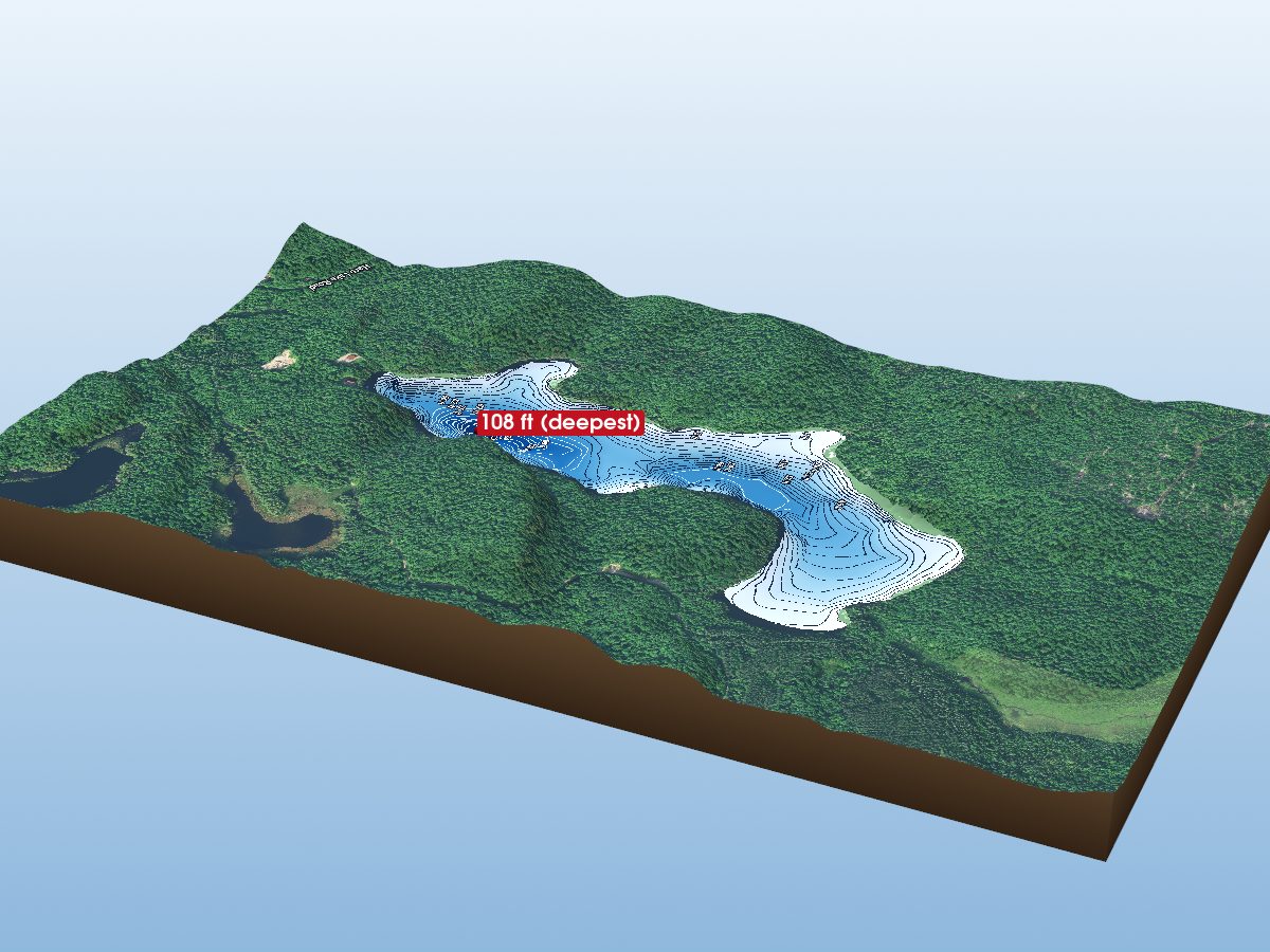 Depth map of Jerry Lake