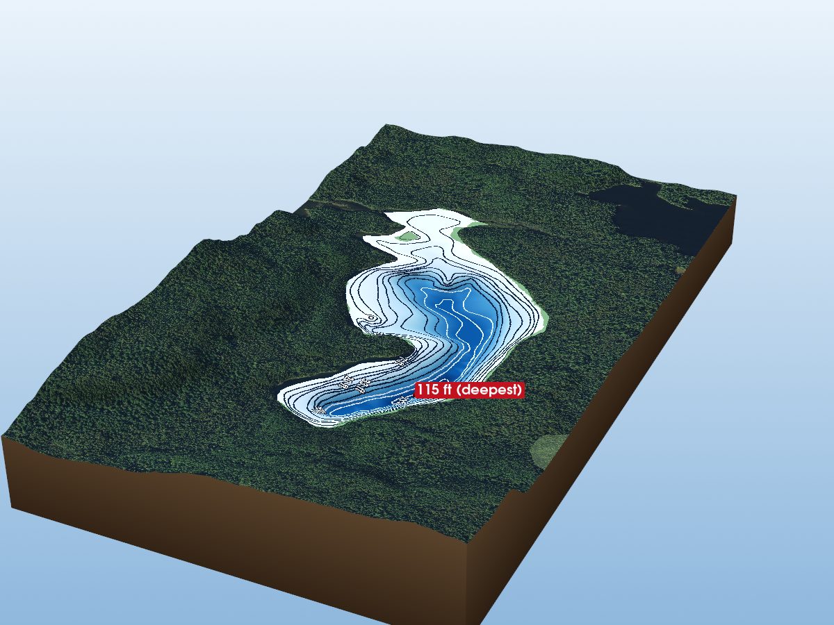 Depth map of Jerry Lake