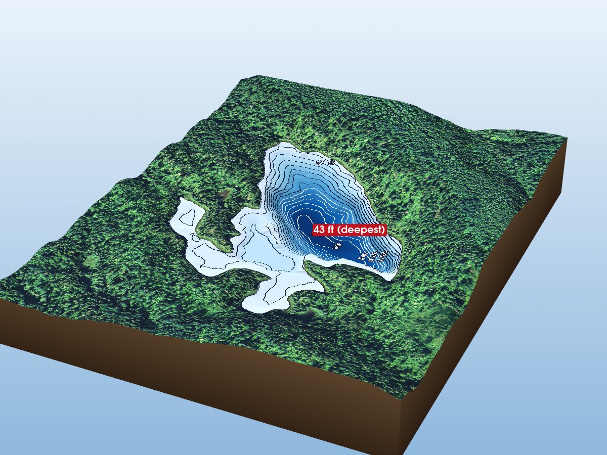 Depth map of Jessica Lake