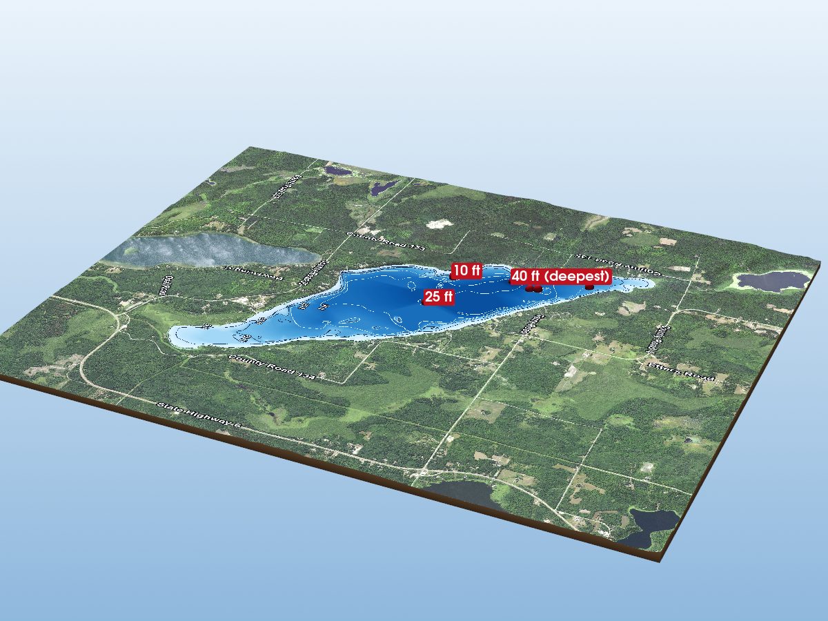 Depth map of Jessie Lake