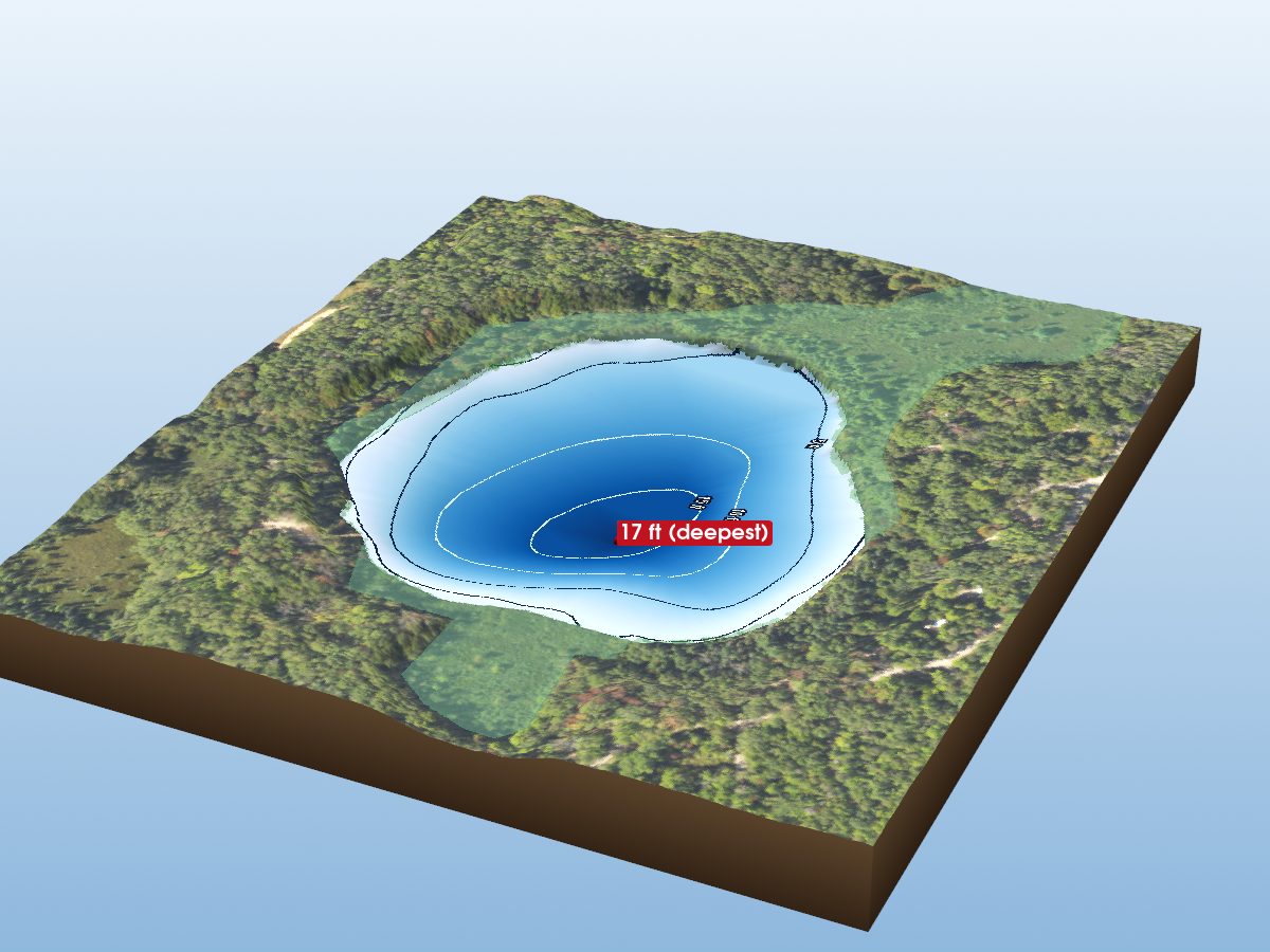 Depth map of Jewett Lake