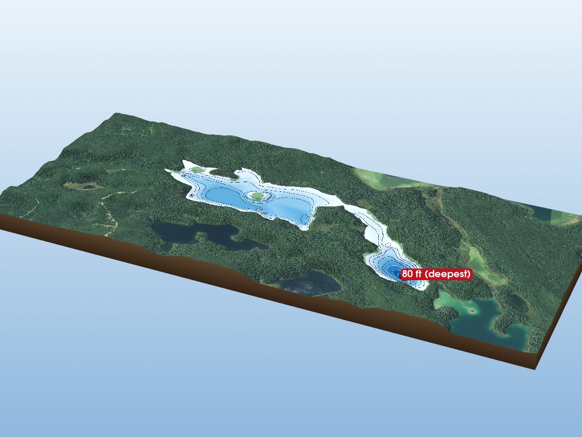 Depth map of Jig Lake