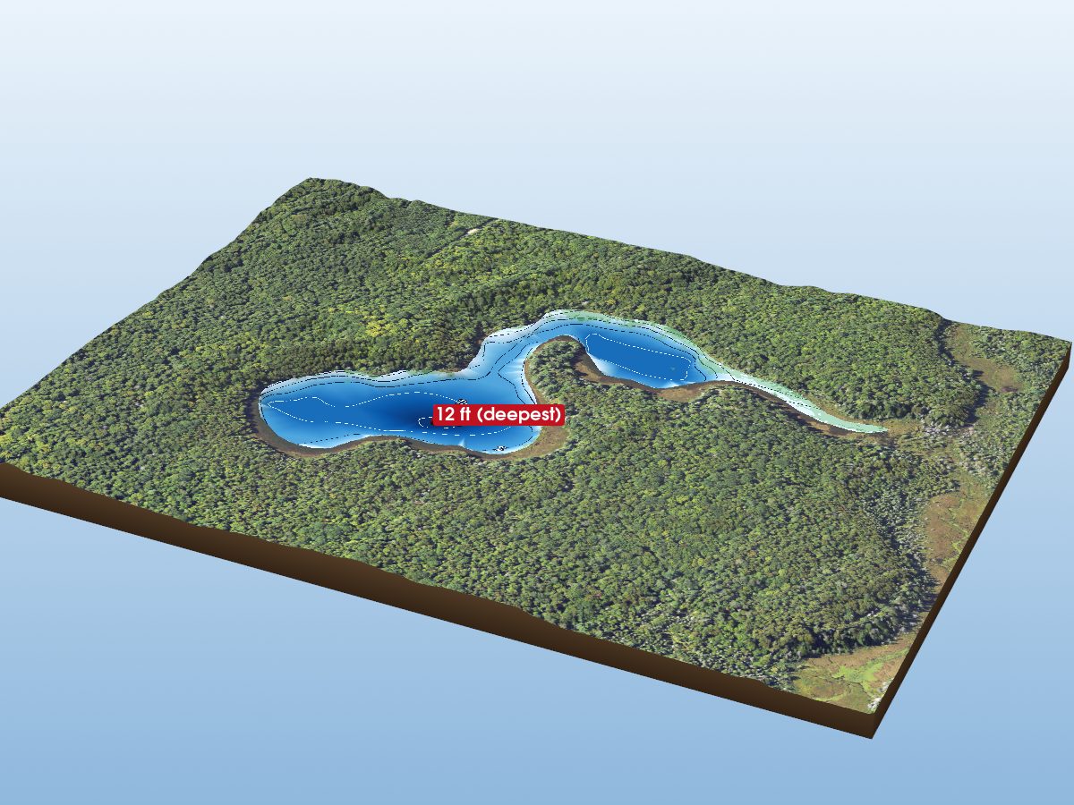 Depth map of Jingle Lake