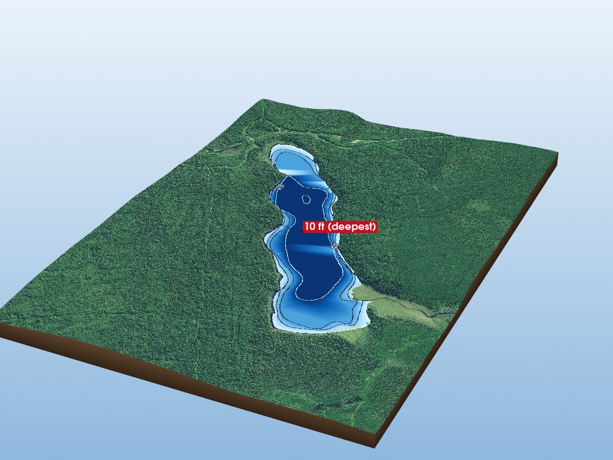 Depth map of Jinx Lake