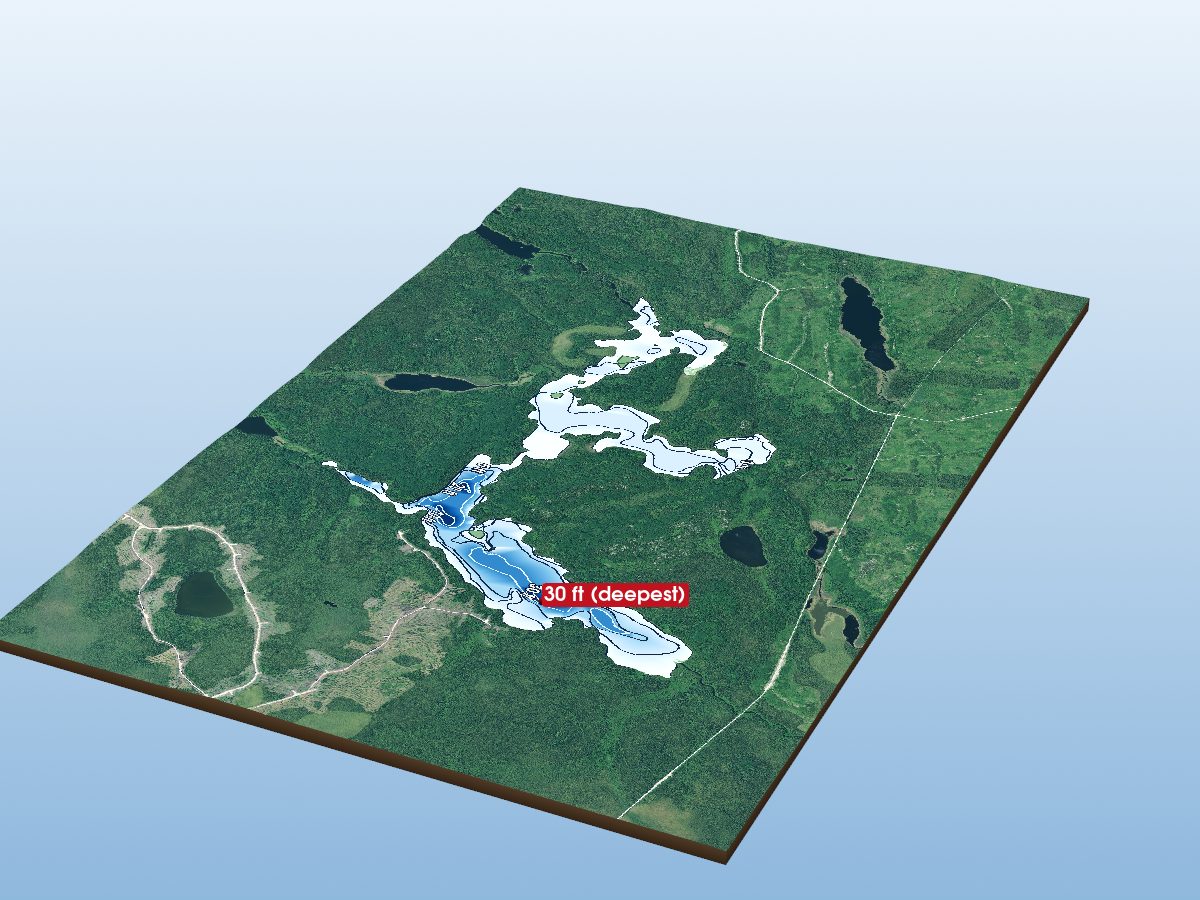 Depth map of Jobrin Lake