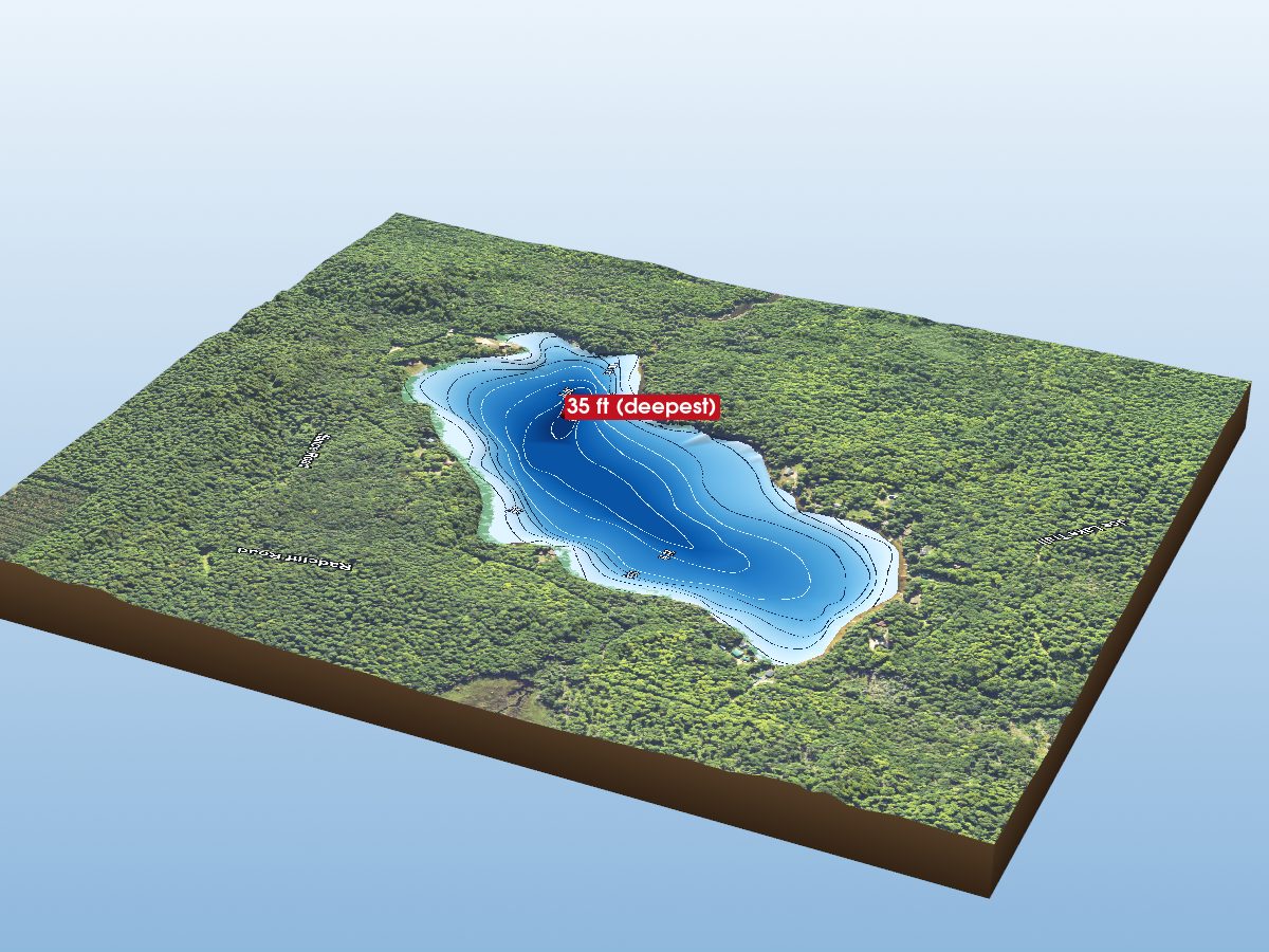 Depth map of Joe Lake